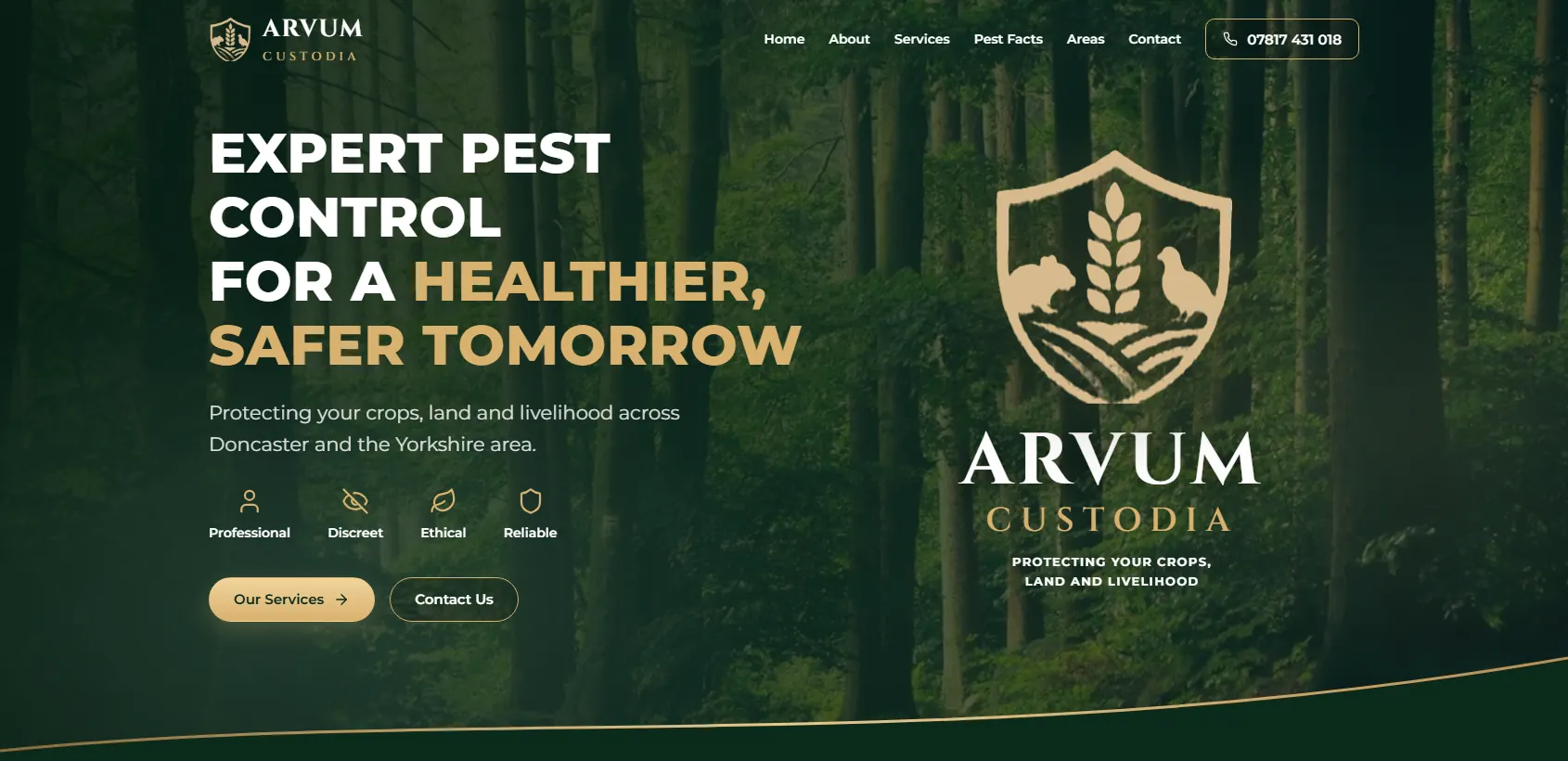 Arvum Custodia website